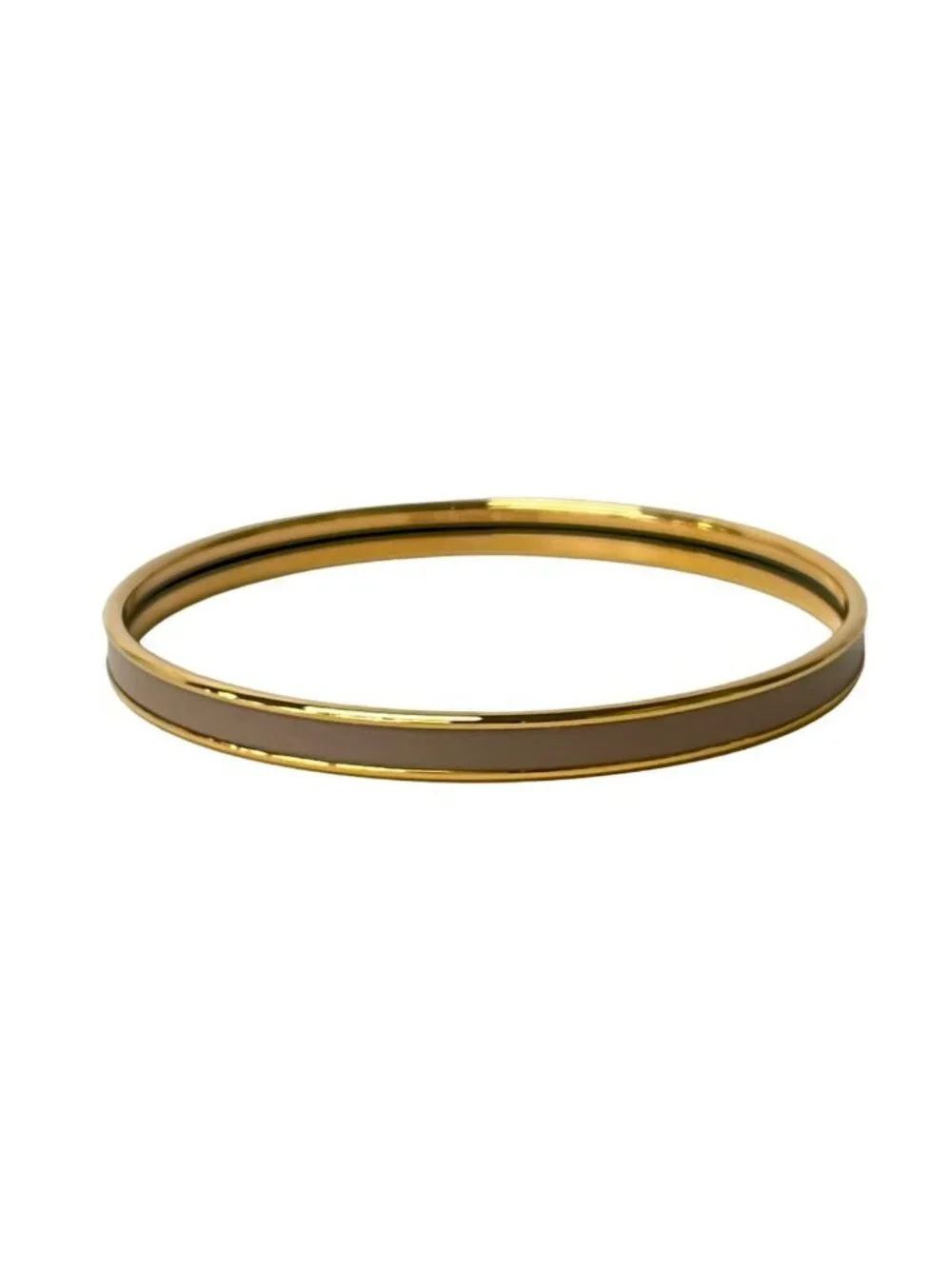 Hermes Bangle Uni Gold Beige Bracelet